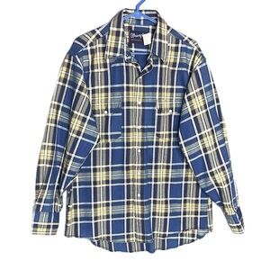 Wrangler Western Pearl Snap Shirt Plaid Men’s Size Large